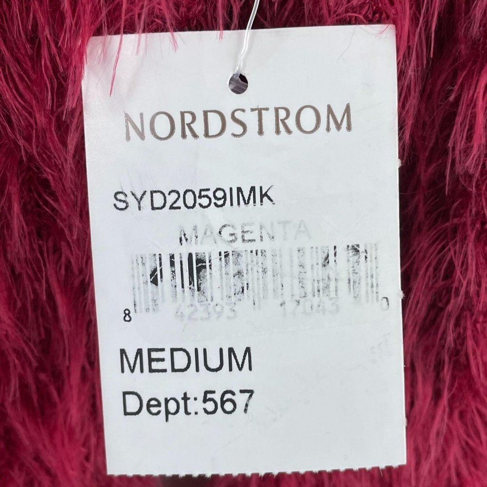 4Si3nna red mini fuzzy puff sleeve sweater dress M - Picture 12 of 13